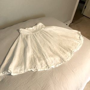 NWOT White linen skirt